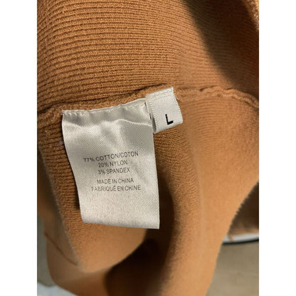 Franco Valeri Women's L Camel Turtleneck Sweater Long Sleeve Cotton Blend
