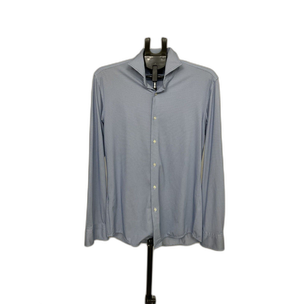 BOSS Hugo Boss Men's 39/15.5 Slim Fit Stretch Dress Shirt Light Blue Jason