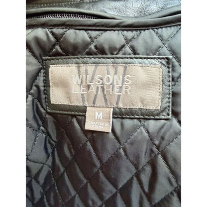 RARE Vintage Wilsons Leather Belted Trench Coat Thinsulate Liner Vented Back M