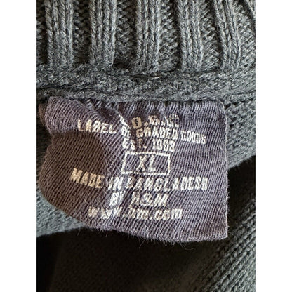 L.O.G.G. Men’s XL Olive Green Hooded Zip Up Long Sleeve Sweater