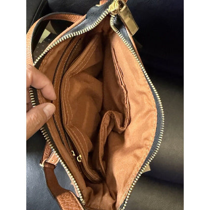 Multi Pocket Triple Zip Crossbody Bag, Expandable