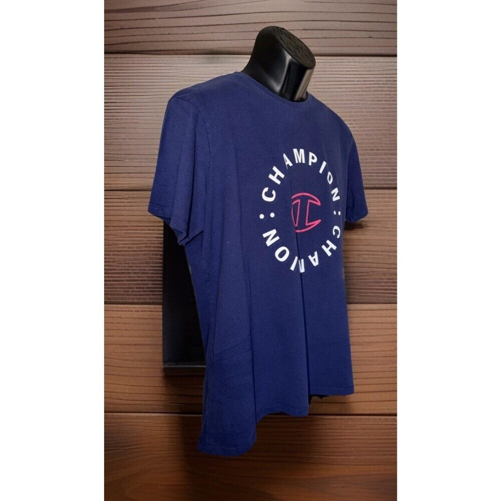 Champion Men's Tshirt Crew Neck Printed w/ Embroidered Logo XL
