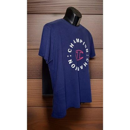 Champion Men's Tshirt Crew Neck Printed w/ Embroidered Logo XL