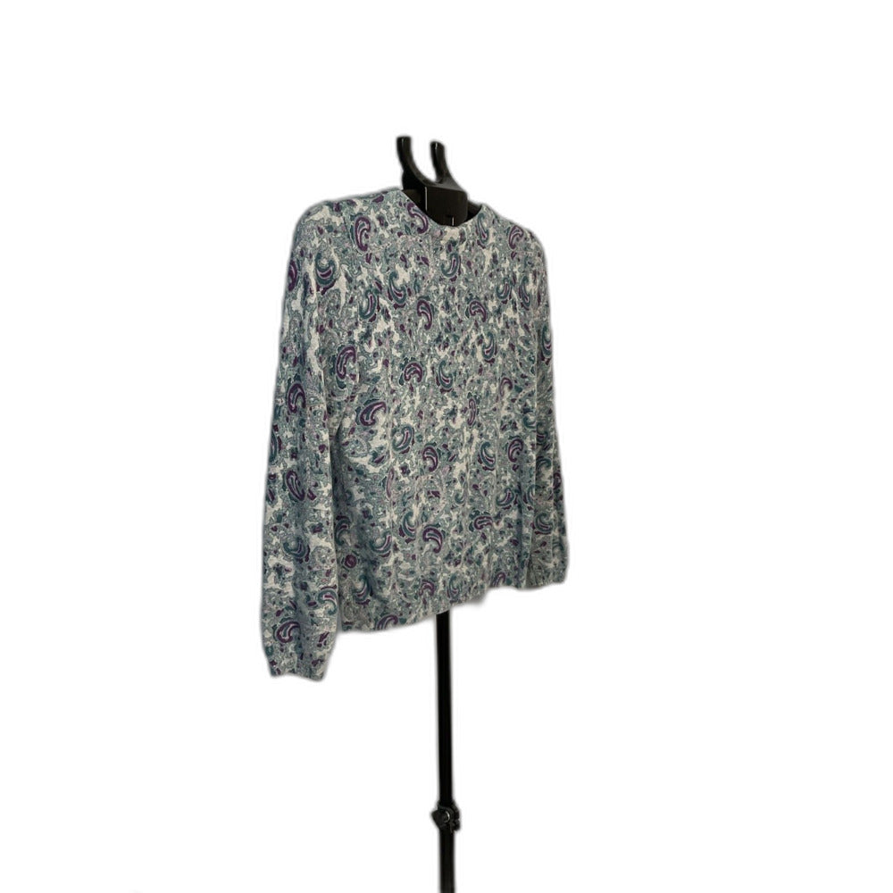 Talbots Women's M Paisley Print Crewneck Sweater