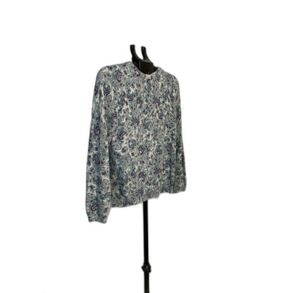 Talbots Women's M Paisley Print Crewneck Sweater