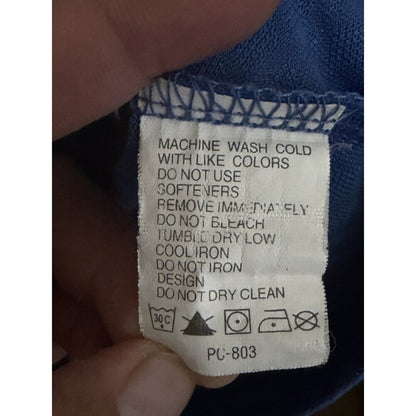 Izod Golf Polo Shirt Men L Blue Short Sleeves 1/4 Button Swing Flex Cool FX