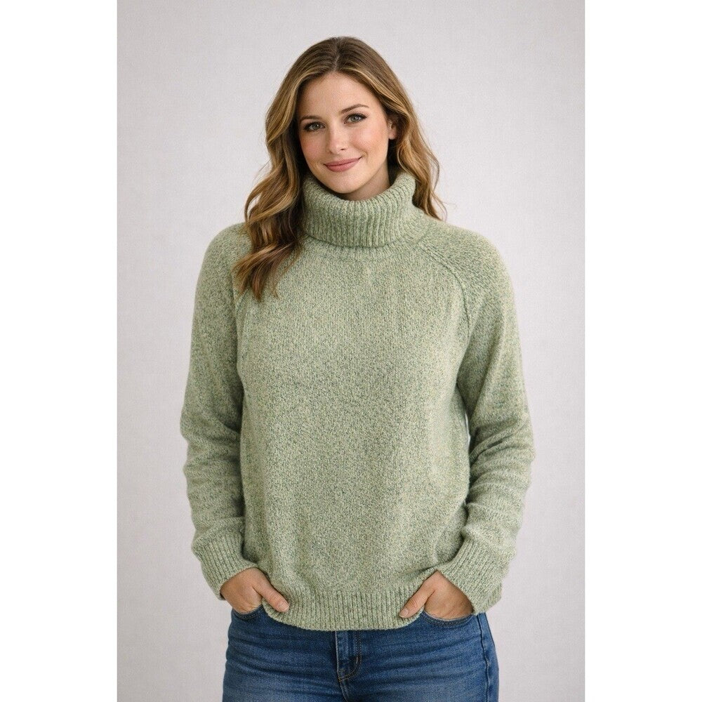 Karen Scott Women’s Green Knitted Long SleeveOlive Green Turtle Neck, Medium