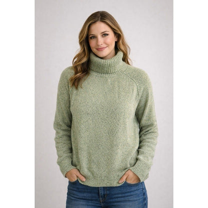 Karen Scott Women’s Green Knitted Long SleeveOlive Green Turtle Neck, Medium