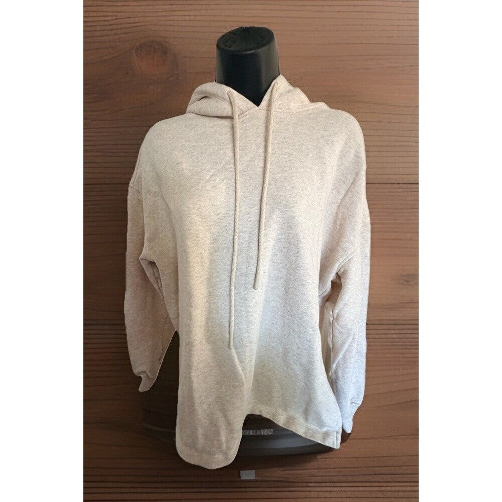 NEW Forever21 Hoodie Womens Small Cream Knit Pullover Sweatshirt Drawstring