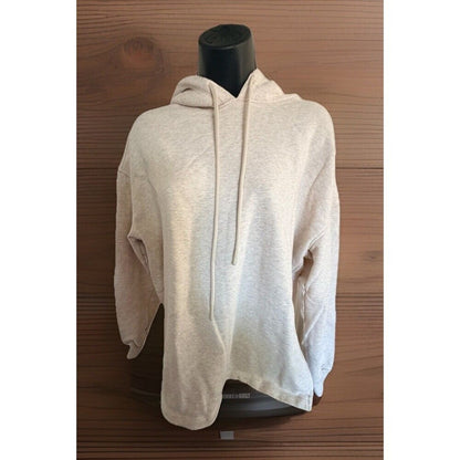 NEW Forever21 Hoodie Womens Small Cream Knit Pullover Sweatshirt Drawstring