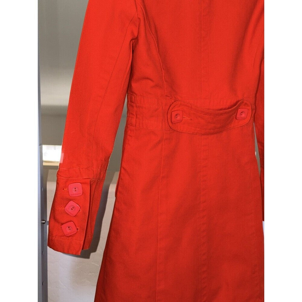 Tara Jarmon Women's Cherry Red 3/4 Trench Coat XS