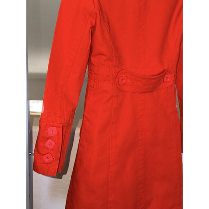 Tara Jarmon Women's Cherry Red 3/4 Trench Coat XS
