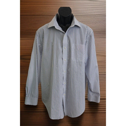 Lauren Ralph Lauren Classic Fit Non Iron Striped Button Down Shirt 16.5 34/35