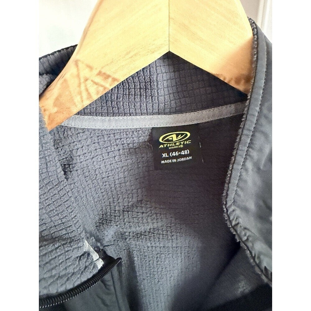 Athletic Works Men’s XL Black/Gray Full-Zip Fleece Jacket Activewear
