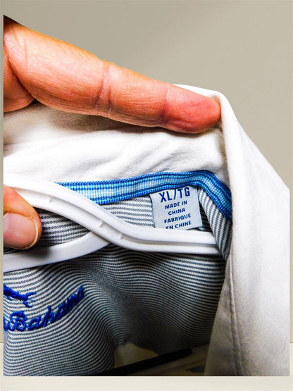 Additional care label and style tag detail