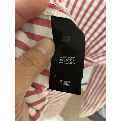 Kenneth Cole New York Men's XL Red White Gingham Check Button Down Shirt