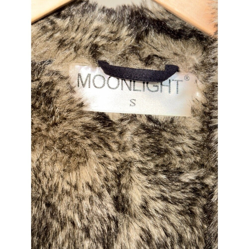 Vintage Women's Faux Sheepsking w/ Faux Fur Lining & Toggle Button Closures