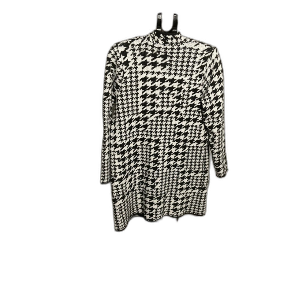 Nine West Houndstooth Duster Cardigan Coatigan Women's M
