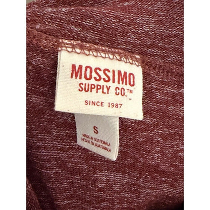 Mossimo Men’s Cowl Neck Hoodie Heathered Burgundy Red Pullover Sweatshirt Size S