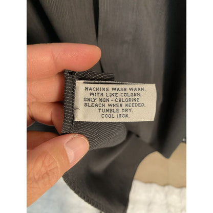 Van Heusen Men's 15.5 Gray Pinstripe Button Down Shirt