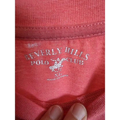 Beverly Hills Polo Club Men’s Crop Top Salmon Crew Neck Tshirt XL