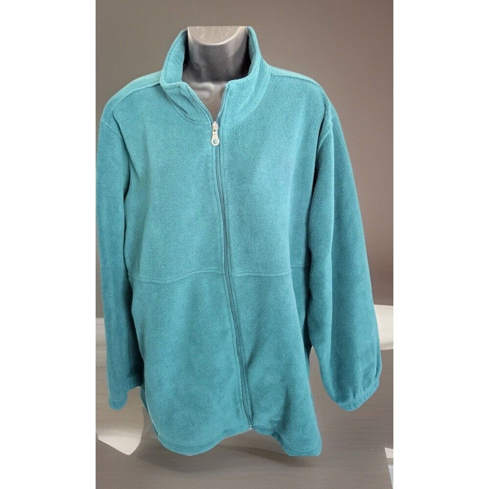 Catalina Outerwear Women’s Green Full Zip Mid-Length Jacket Solid L 14/16