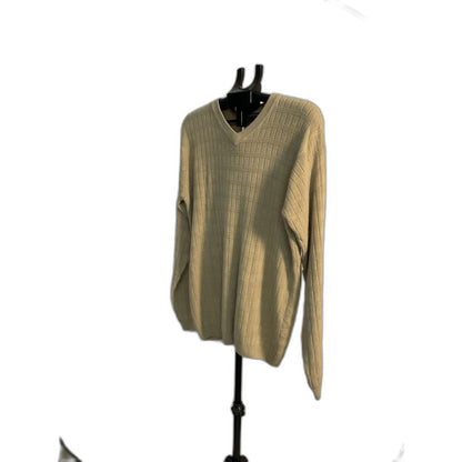 Consensus Sportswear Tan V-Neck Wool Blend Sweater L/XL