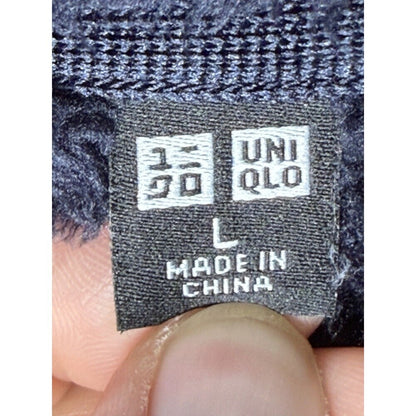 Uniqlo Men’s Dark Blue Full Zip Sherpa Hoodie L