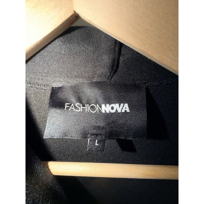 Fashion Nova I’m Covered Wrap Black L