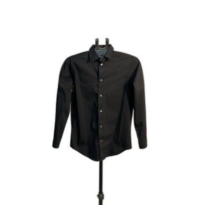 Calvin Klein Men's Black Dress Shirt Slim Fit Stretch Sz 18
