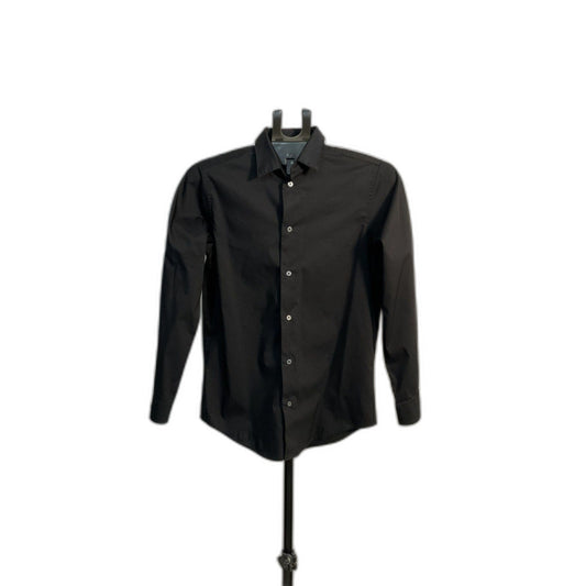 Calvin Klein Men's Black Dress Shirt Slim Fit Stretch Sz 18