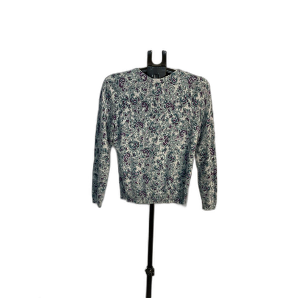 Talbots Women's M Paisley Print Crewneck Sweater