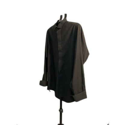 Van Heusen Men's 15.5 Gray Pinstripe Button Down Shirt