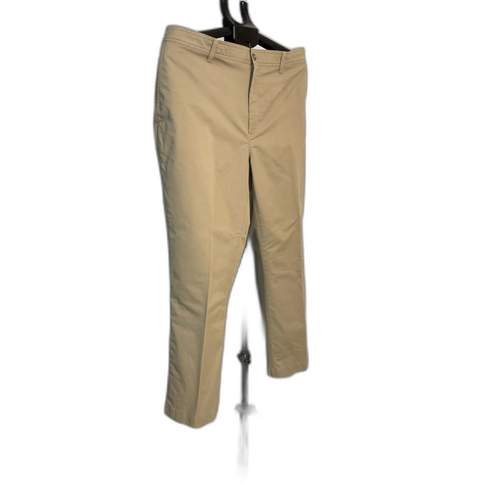 Roundtree & Yorke Men's Khaki Chino Pants 42x30 Straight Fit