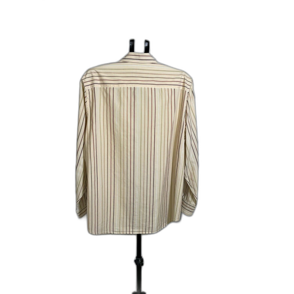 Calvin Klein Men's XL Striped Cotton Button Down Shirt