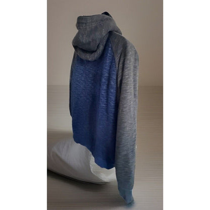 Faded Glory Men’s XL Blue & Gray Full Zip Hoodie Sherpa-Lined Fleece Jacket