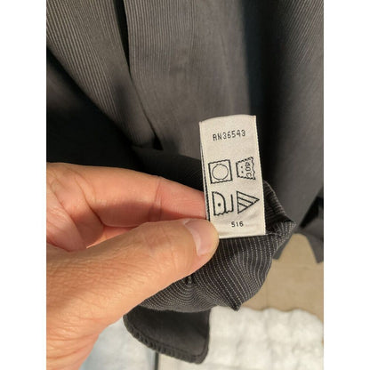 Van Heusen Men's 15.5 Gray Pinstripe Button Down Shirt
