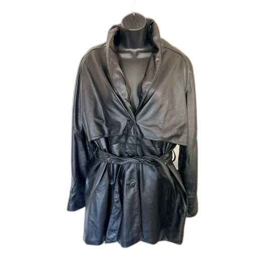 RARE Vintage Wilsons Leather Belted Trench Coat Thinsulate Liner Vented Back M