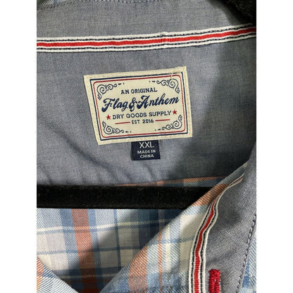 Flag & Anthem Men's Plaid Flannel Shirt Size XXL