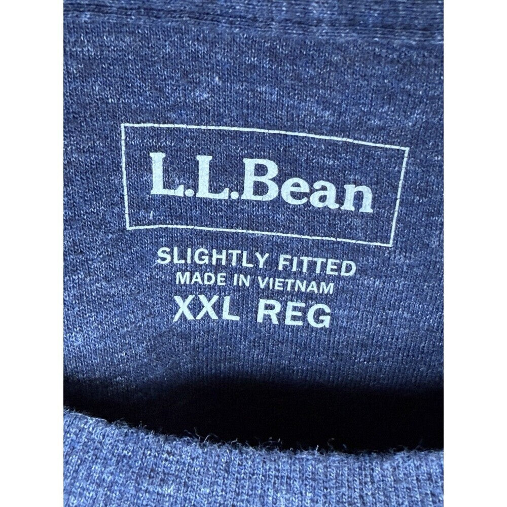 L.L. Beans Men’s Slightly Fitted Long Sleeved Tshirt Crew Neck 2XL