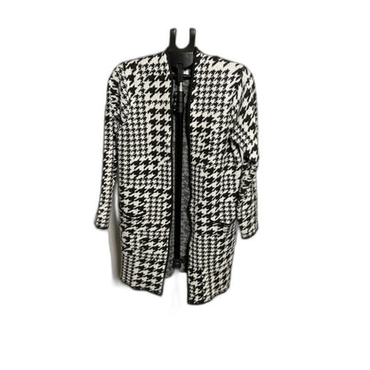 Nine West Houndstooth Duster Cardigan Coatigan Women's M