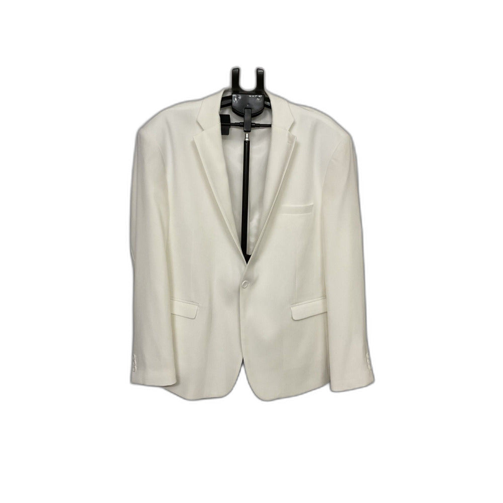 COOFANDY Men's 3XL White Single Breasted Blazer Notch Lapel Sport Coat