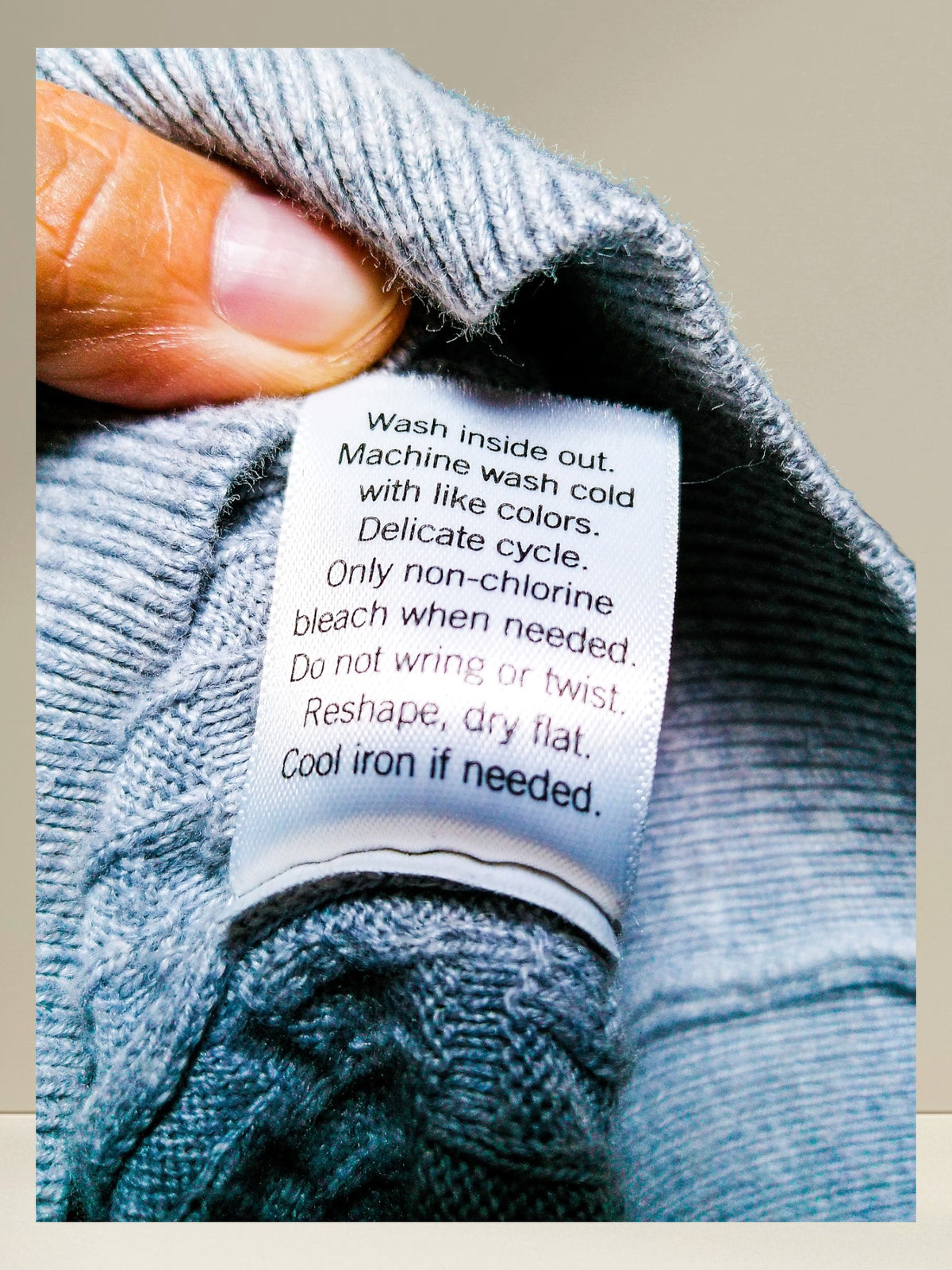 Apt. 9 sweater care label
